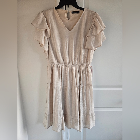 Cream Flutter Dress - Picture 4 of 6